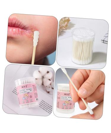 Organic Cotton Swab Tips for Babies & Makeup - 4 Boxes of Premium Ear & Head Swabs - 7.3x0.4cm White - Buy Online on GoSupps.com