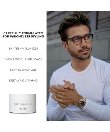 Forte Series Men's Hair Styling Cream | Medium Hold Volumizing & Thickening | Water Soluble Texturizer (3 oz) - Buy Online on GoSupps.com