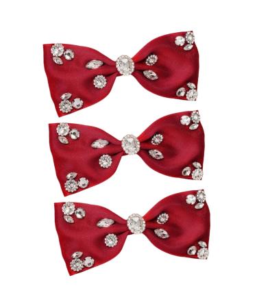 Beaupretty Hair hair clip hair bows for women Hair Bow Clips rhinestone hair barrettes hair ornaments for women headwear for women Girl Hair Accessory bow tie Headgear Acetate sheet Tie