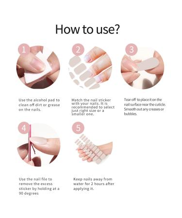 Buy Peachy Pink Gel Nail Strips | 22 Long-Lasting Self-Curing Nail Wraps | Easy Application with Prep Pads & Tools - Buy Online on GoSupps.com