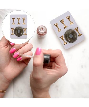 Ipetboom 1 Set Manicure Practice Base Nail Stands for False Nails Nail Display Stand Nail Tip Stand Base Manicure Training Holder Nail Stand Display Resin Practice Supplies Acrylic 3.5x3.5cm Black - Buy Online on GoSupps.com