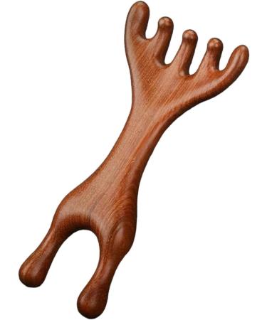 Peigne en bois de santal Grattoir nasal en bois de cerf Grattoir nasal en bois de santal tendance en bois de cerf dents larges Peigne grenouille en bois de cerf - Buy Online on GoSupps.com