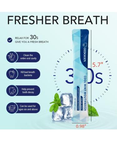 Travel Size Mouthwash Packets - TSA Approved Alcohol-Free Natural Ingredients for Bad Breath - 20 Pack (0.37 Fl Oz - Buy Online on GoSupps.com