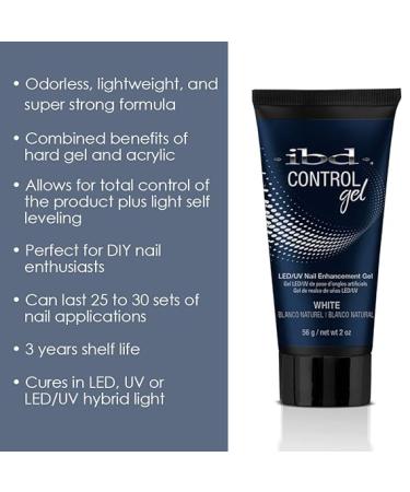 IBD Pro-Hybrid Nail Control Gel Ã¢â¬â 2 oz White LEDUV Nail Enhancement Gel - Buy Online on GoSupps.com