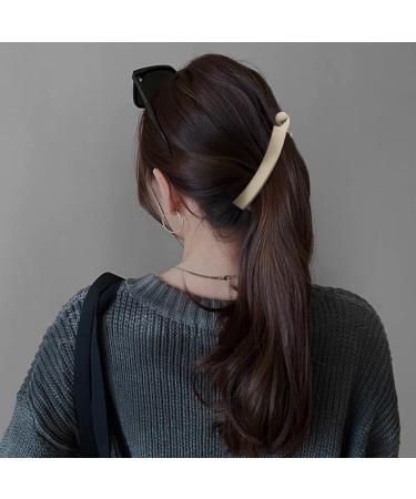 Ahoney 6 Pack Banana Hair Clips - Vintage Style for Thin Hair - Non-Slip Ponytail Clip - Fine Hair Accessories - Women's Classic Hair Clips - Buy Online on GoSupps.com