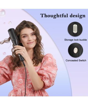 Fascinating 3-Barrel Curling Iron Adjustable Beach Waves Hair Curler with Fast Heat & Protection Black - Buy Online on GoSupps.com