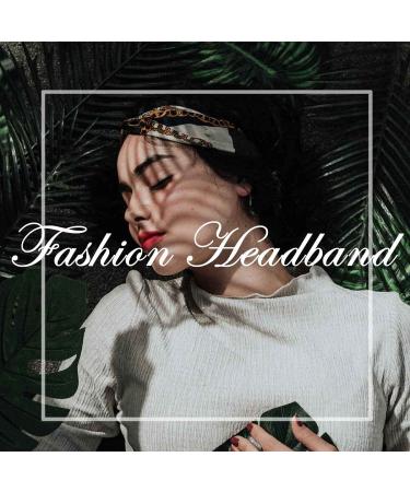 Boho Leopard Turban Headbands Pack - 3 Floral Print Elastic Hair Bands for Women and Girls - Buy Online on GoSupps.com