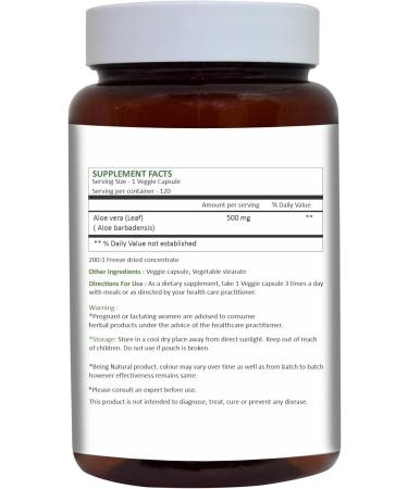 HERBAL HILLS Haritaki Fruit Powder and Aloe Vera Capsules Freeze Dried Pack of 2 Combo - Buy Online on GoSupps.com