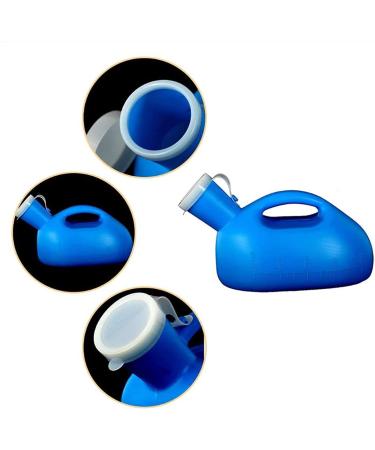 Camping Toilet Urine Bottle Urinals for Men - 2000mL Thick Plastic Mens Bedpan Bottle with Lid - Male Portable Pee Bottles - Travel Urine Collection Containers - Buy Online on GoSupps.com