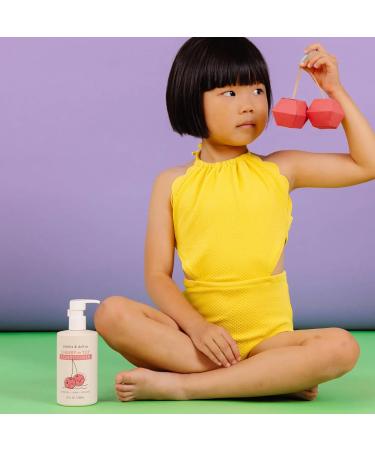 Dabble & Dollop 3-in-1 Shampoo & Conditioner Set - Natural Bubble Bath & Body Wash for Kids | USA-Made Paraben-Free Vegan Tear-Free Gluten-Free - Strawberry & Cherry - Buy Online on GoSupps.com