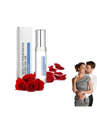 Valentine's Day Sale Rose Perfume Oil - Rose Perfume for Men Roll on Perfume Oil Long Lasting Phero Attraction Perfume (1PCS)