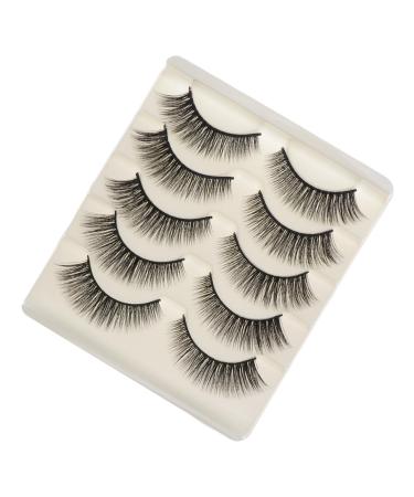 Angoily 5 Pairs Artificial Eyelashes Fake Lashes for Women Segmented False Eyelash Natural Lashes Natural False Eyelashes Long Thick Eyelashes Fause Eyelash 3d Manual Adhesive