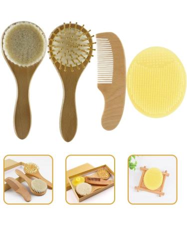 LUOZZY Silicone Baby Hair Brush and Comb Set - Gentle Bath Brush for Babies - Buy Online on GoSupps.com