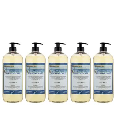Claudius Showergel Sensitive Care 5 x 1 liter with 5 pumps transparent