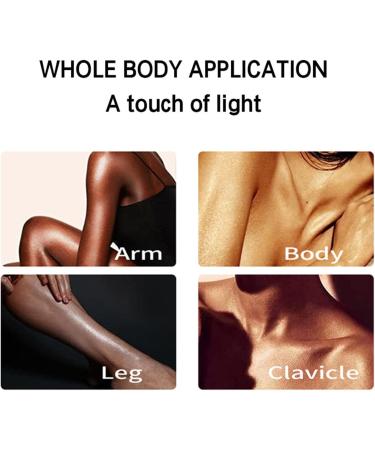 Shimmering Body Oil Body Highlighter Makeup Lotion Highlight Body Liquid Long Lasting Moisturizing Highlight Body Luminizer Oil for Body Face Legs 80g - Buy Online on GoSupps.com