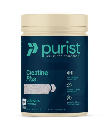 PURIST Protein Creapure Creatine Plus Monohydrate | Workout Powder Supplement | Women Men Muscle Strength Energy Recovery | Clean Nutrition | NSF Certified | Contains Sugar Free Stevia (Unflavored)