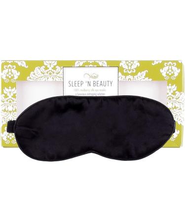 Climsom - Sleep'n Beauty 100% Natural Silk Eye Sleep Mask Black Adjustable Elastic Oeko-Tex for Softness on Your Eyes - Buy Online on GoSupps.com
