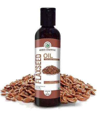 100% Pure Flax Seed Oil (Linseed Oil) - 200ML - Premium Quality GMP Certified - Cruelty Free - Kosher & Halal Certified - Buy Online on GoSupps.com