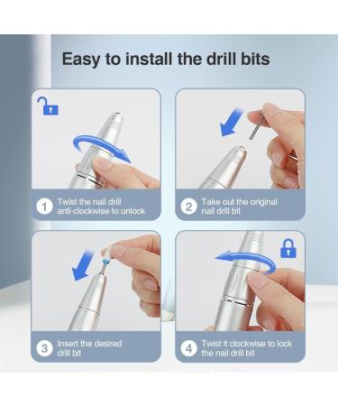 TOUCHBeauty 8 in 1 Electric Cordless Manicure Pedicure Nail Files Set Dual Rotation Electric Manicure Drill Set 8 Versatile Attachments 5 - Speed Motor Fast Rotation (30000 RPM) AG-2137 - Buy Online on GoSupps.com