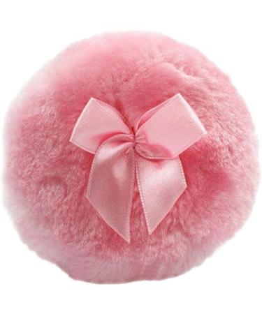 Flufy Plush Powder Puff - Portable Ultra Soft Plush Baby Powder Puff | Plush Baby Flufy Powder Puff with Cute Bowknot | Makeup Puff | Comfortable Kids Body Talcum Powders Puff for Loose Powder Pink - Buy Online on GoSupps.com