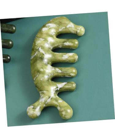 Moluckfu Jade Massage Comb | Premium Body & Scalp Massager | Handcrafted Jade Massage Device for Relaxation - Buy Online on GoSupps.com
