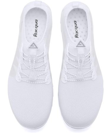 Racqua Quick Dry Aqua Shoes for Men and Women - Lightweight Barefoot Swim Beach Shoes - Size 8 Women/7 Men - HD131-White - Buy Online on GoSupps.com
