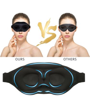 FOX-TECH 2022 Fashion Sleep Mask - 100% Light Blocking Eye Mask for Men and Women - Comfortable and Soft Blindfold for Sleeping, Travel, Yoga, Nap - Buy Online on GoSupps.com