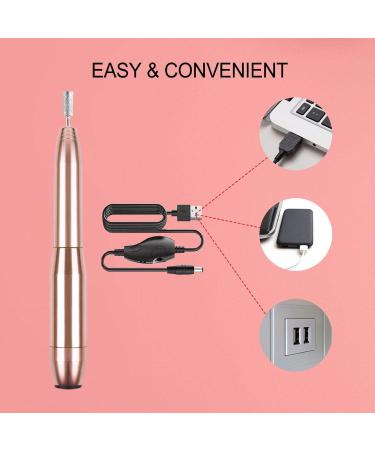 Electric Nail Drill Kit Professional Nail File Machine USB Nail Grinder Sanding and Polishing Tool Home Salon Use Nail Tools Champagne - Buy Online on GoSupps.com