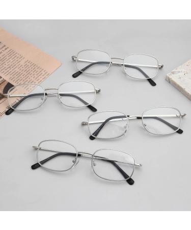 Eyekepper Metal Frame Reading Glasses - Spring Hinge 4 Pack Silver +2.25 | Stylish & Durable Eyewear for International Shipping - Buy Online on GoSupps.com