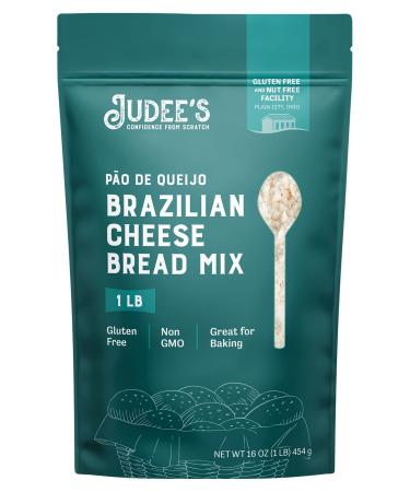 Judee's Brazilian Cheese Bread Mix 1 lb - Non-GMO and Just Add Water- Great for Preparing in Advance and Making Fresh - Gluten-Free and Nut Free Facility 1 Pound (Pack of 1)