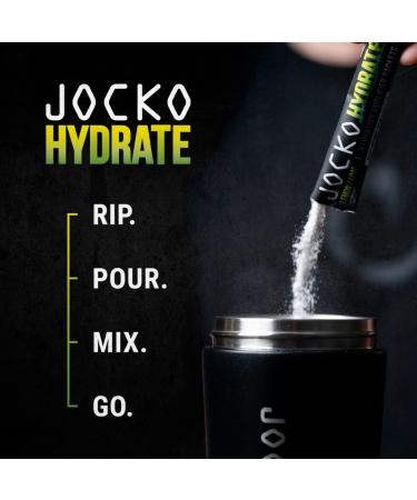 Jocko Fuel Hydrate Electrolytes Powder - No Sugar Hydration Packets for Recovery & Exercise - Lemon Lime - 16 Servings - Buy Online on GoSupps.com