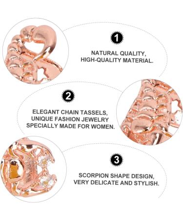 GOOHOCHY Funny Party 1pc Scorpion Single Braces Rose Gold Decor Rapper Teeth Grill Accessories 14k Gilded Set Golden 2X1cm - Buy Online on GoSupps.com