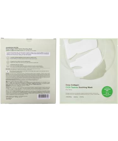 SUNGBOON EDITOR Deep Collagen CICA Teatree Soothing Overnight Mask 37gx4ea | The real collagen 2 160 000ppb | Facial Hydrogel Masks with low molecular weight collagen for elasticity and soothing - Buy Online on GoSupps.com