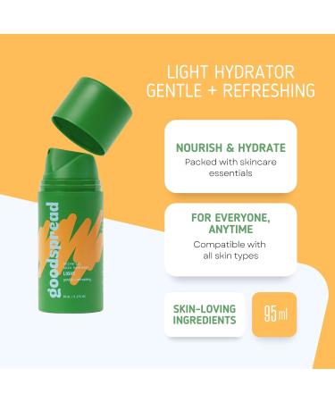 Goodspread Universal Light Hydrator | Fragrance-Free Daily Moisturizer with Vitamin E & Antioxidants | Gentle Lotion for Sensitive Skin | Cruelty-Free & Vegan | 3.2 fl. oz - Buy Online on GoSupps.com