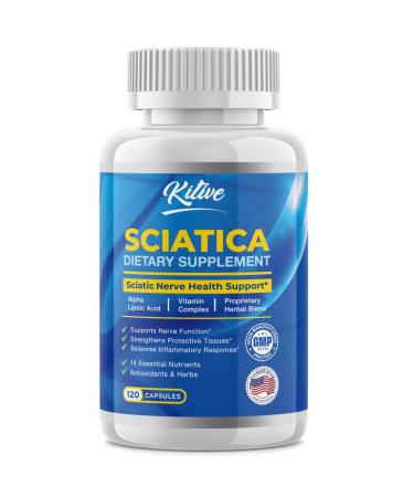 Sciatic Nerve Relief: Advanced Support Supplement for Sciatica Potent Alpha Lipoic Acid & Turmeric & Herbal Relief Ingredients Made in USA, 120 Capsules (120 Count (Pack of 1), Unflavored) Unflavored 120 Count (Pack of 1)