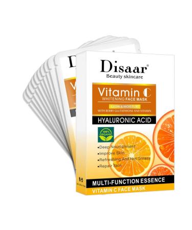 Buy Hyaluronic Acid Face Masks - Anti-Aging Vitamin C Essence (10PCS) - International Shipping Available - Buy Online on GoSupps.com