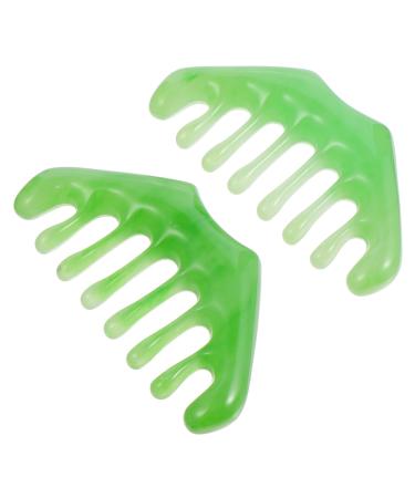 Beavorty 4 pieces Massage comb with eight teeth scratching massage tools Jade massage tools circulate circulation.
