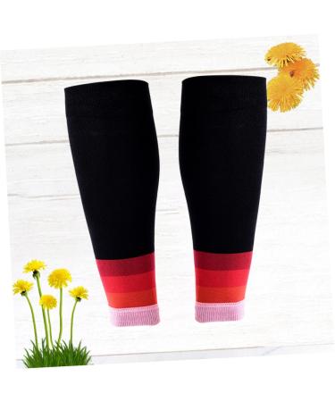 Yardwe Footless Compression Socks - Elastic Calf Support Sleeve for Men & Women - Breathable Shin Splint Relief & Sports Calf Brace - Red - Buy Online on GoSupps.com