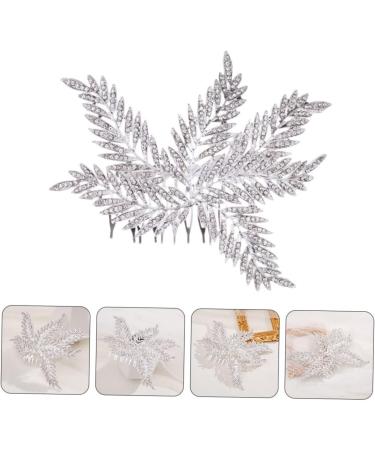 Beaupretty Comb bridal comb bridal headpieces for wedding leaves hair comb winter wedding decor Snowflake women hair Bridal Hair rhinestone floral hair clip bride Hair up crystal Wedding - Buy Online on GoSupps.com