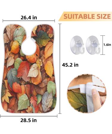 Autumn Leaves Beard Bib Apron | Men's Beard Hair Catcher | Perfect Gifts for Dad Husband - Fathers Day Anniversaries & Christmas - Buy Online on GoSupps.com