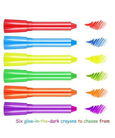 Glow in The Dark Face Body Paint Set - 12 Pcs UV Black Light Makeup Kit for Kids & Adults - Non-Toxic Fluorescent Face Paint Crayons for Halloween & Masquerade - Buy Online on GoSupps.com
