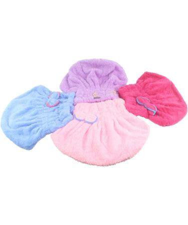 Dianoo 3pcs Cute Ultra Absorbent Dry Hair Cap Set - Bowknot Shower & Spa Caps for Women (Random Colors) - Ideal Hair Drying Solution - Buy Online on GoSupps.com