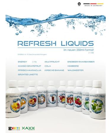 XAXX HC Refresh Liquid MANGO GRAPEFRUIT Concentrate 1:150 250ml - Sugar-Free Syrup for International Shipping - Buy Online on GoSupps.com