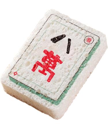 Kitchen Sponges | Mahjong Design Dishes Sponge - Long-Lasting Wood Pulp Fiber Scrubber Sponge Kitchen Dish Bowl Cleaning Sponge for Dining Rooms Canteens Money money Eighty Thousand - Buy Online on GoSupps.com
