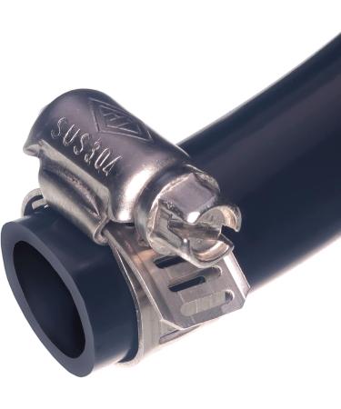 Blagdon Flexible Reinforced Pond Tubing 4.57m (15ft) x 12mm (1/2) - Smooth-bore PVC, Includes 2 Stainless Steel Hose Clamps - Black - Buy Online on GoSupps.com