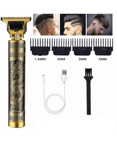 Professional Men Hair Trimmers, Zero Gapped Cordless Hair Trimmer, Rechargeable T-Blade Haircut & Grooming Kit Line Up Edgers Clippers for Men Home Use (A)