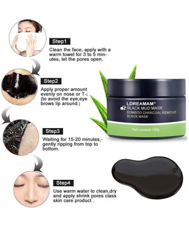 Peel off Mask Blackhead Remover Mask Black Charcoal Mask Deep Cleansing Shrink Pores Anti-Blackhead Mask 120g - Buy Online on GoSupps.com