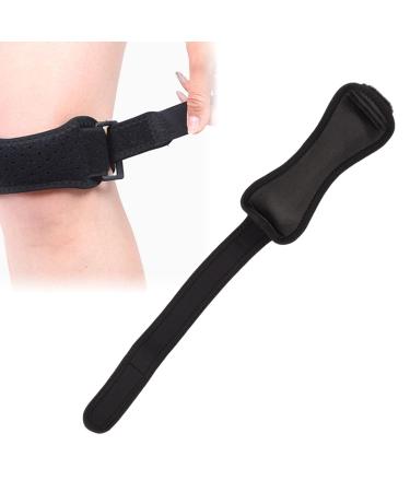 Compression Patellar Strap - Thickened Black Adjustable Knee Support Band | Breathable & Comfortable | International Shipping Available - Buy Online on GoSupps.com
