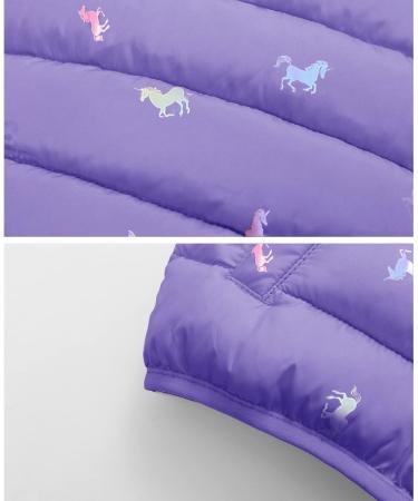 Hooded Light Puffer Baby Winter Coat | Purple | 1-2 Years | Boys Girls Infants Padded Jacket - Buy Online on GoSupps.com