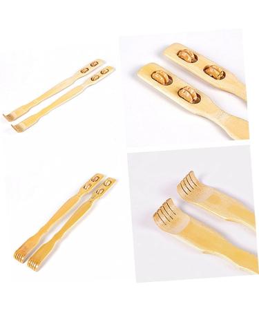 Goohochy 2-Piece Wooden Back Scratcher & Shoulder Massager - High-Quality Bamboo Body Relaxation Device for Men - Buy Online on GoSupps.com